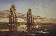 Victor Huguet The Colossi of Memnon. USA oil painting artist
